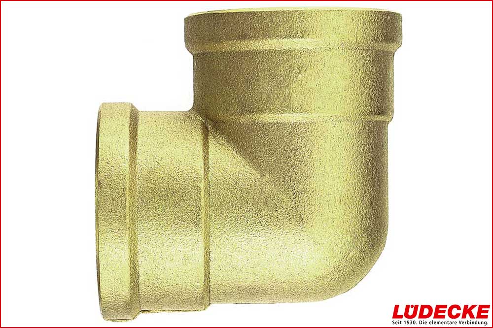LÜDECKE WSM 12 Winkel-Stück mit Innengewinde 2 x G 1/2 i, Messing