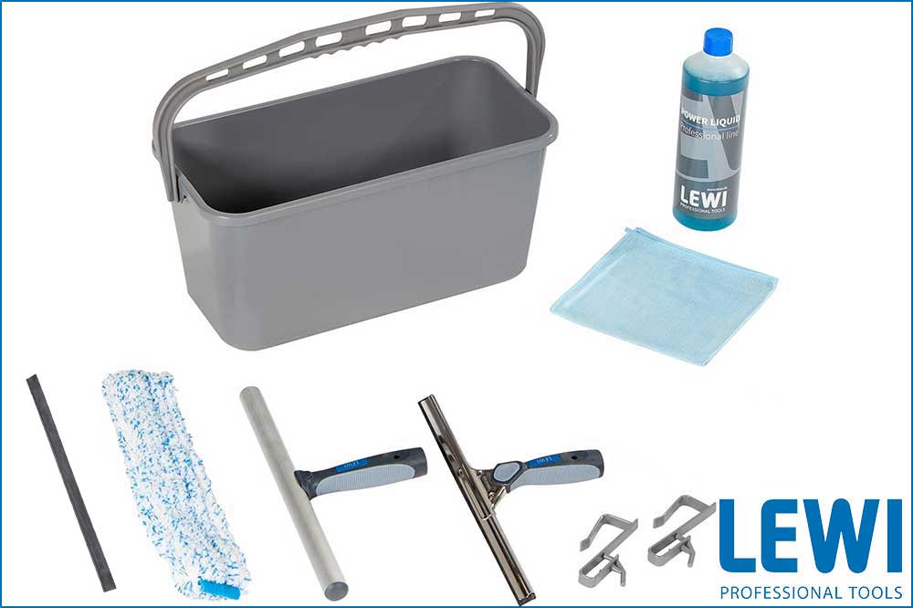 LEWI 16507 Fensterreinigungs-Set, 10-teilig