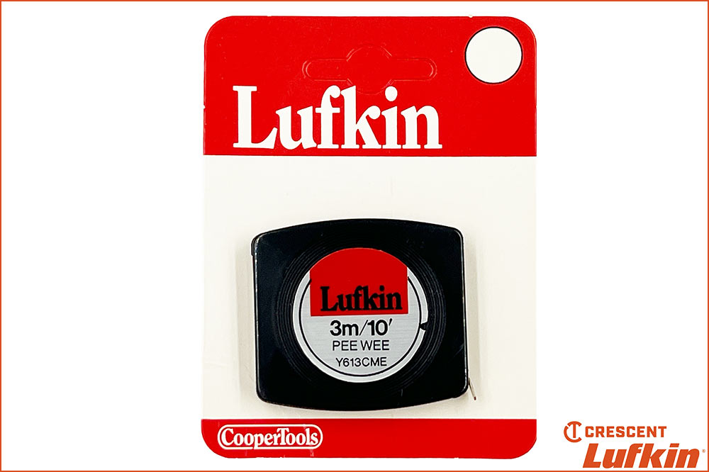 Crescent Lufkin Y613CME Pee Wee Taschenmassband schwarz, 3 Meter lang, 6 mm breit