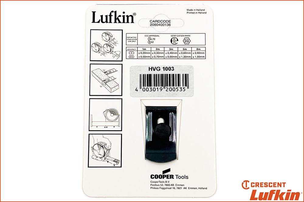 Crescent Lufkin HVG 1003 Massband neongrün, 3 Meter lang, 16 mm breit – Bild 5