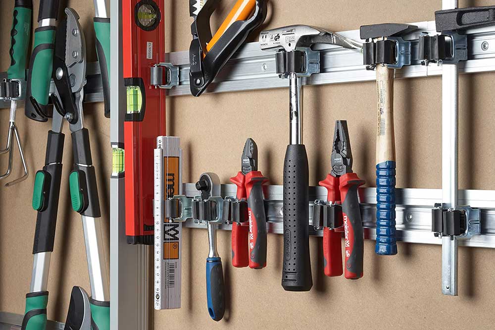 Meister Gerätehalter Werkzeughalter Klemmfix, 3 Stück