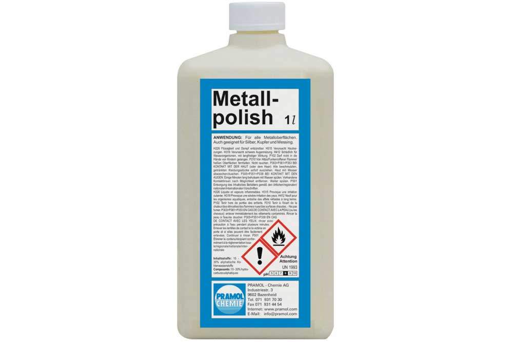 PRAMOL Metallpolish - Politur für Metalle wie Chromstahl, Buntmetalle und Silber, 1000 ml