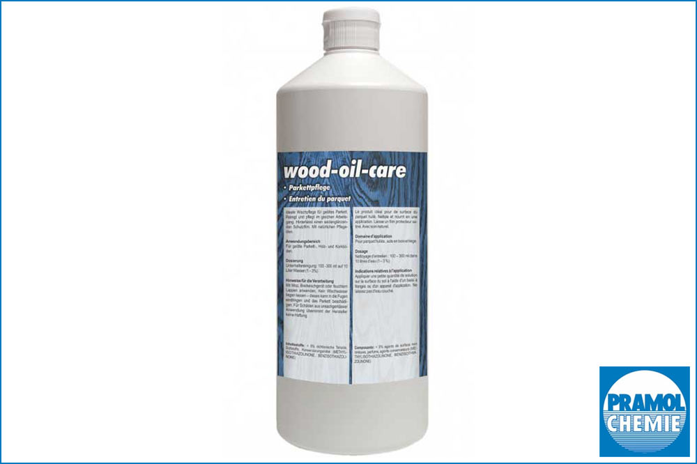 PRAMOL wood-oil-care - Ideale Wischpflege für geöltes Parkett, 1000 ml