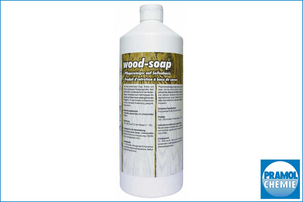 PRAMOL wood-soap - Für geöltes, gewachstes und unbehandeltes Parkett, 1000 ml