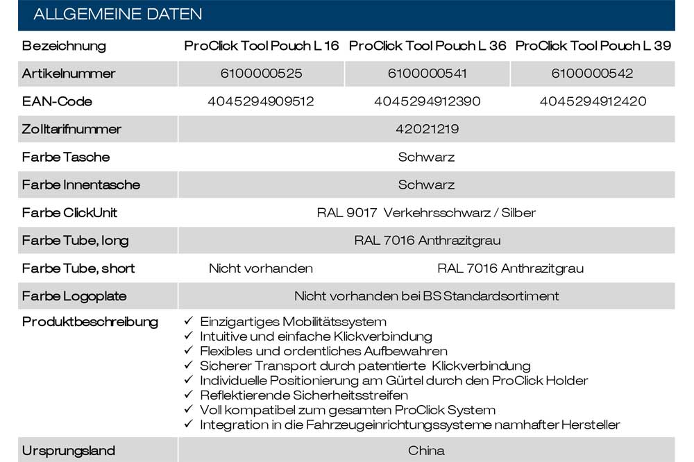 ProClick Tool Pouch L 39 - Werkzeuggürteltasche – Bild 7