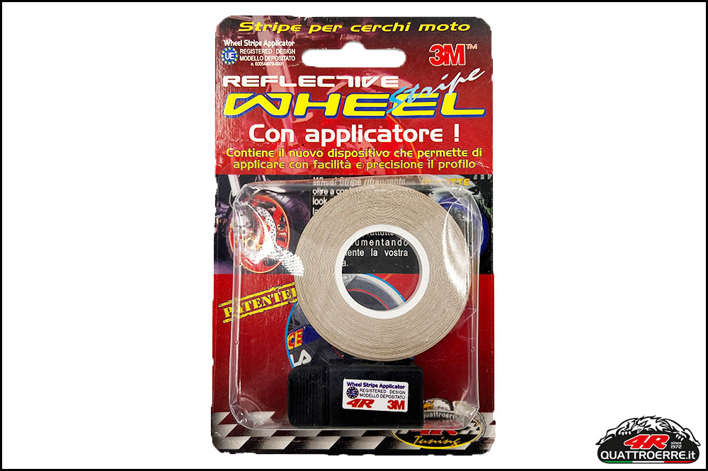Quattroerre Italia Klebestreifen zur Gestaltung Ihrer Motorradfelgen, gelb, 7 mm x 6 Meter