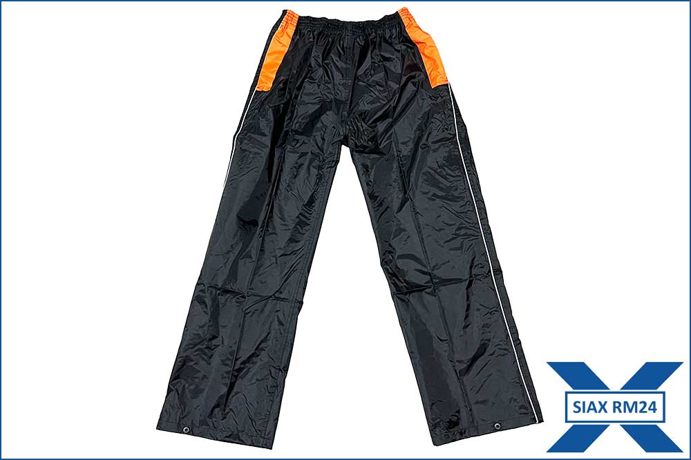 RM24 Regenschutzhose wasserdicht, schwarz-orange – Bild 5