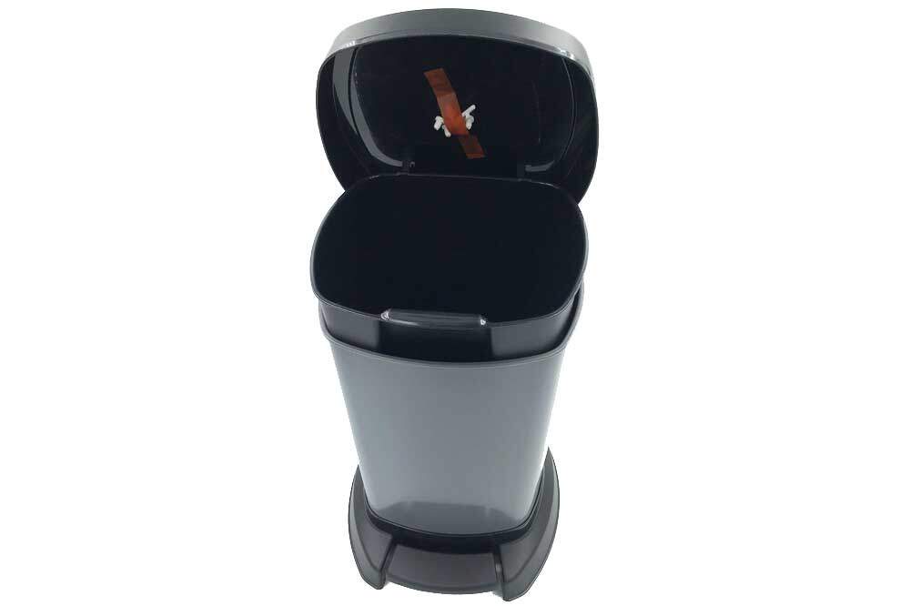 Rotho PASO Abfalleimer aus Kunststoff mit Trittfunktion, 6 l, anthrazit – Bild 2