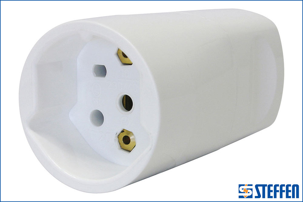 STEFFEN 3194772 Steckerkupplung T15, 250 / 400 Volt, weiss – Bild 3