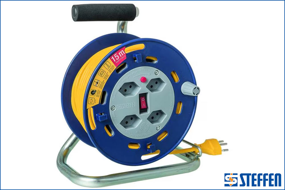 STEFFEN Kabelrolle Stero Loop, 4 x T13, 1 mm2, 15 m