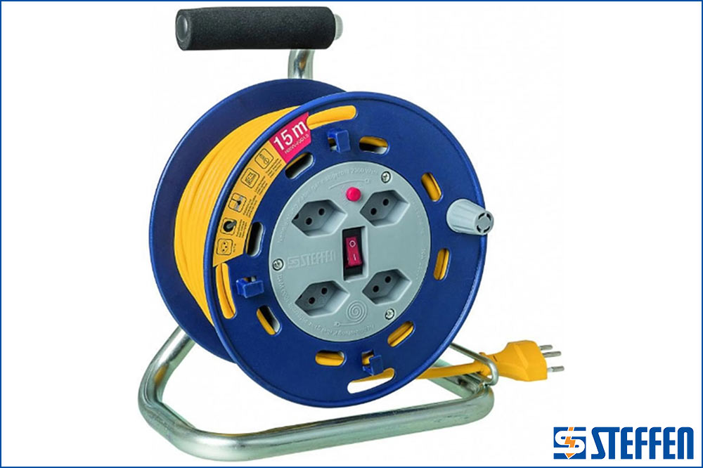 STEFFEN Kabelrolle Stero Loop, 4 x T13, 1 mm2, 25 m