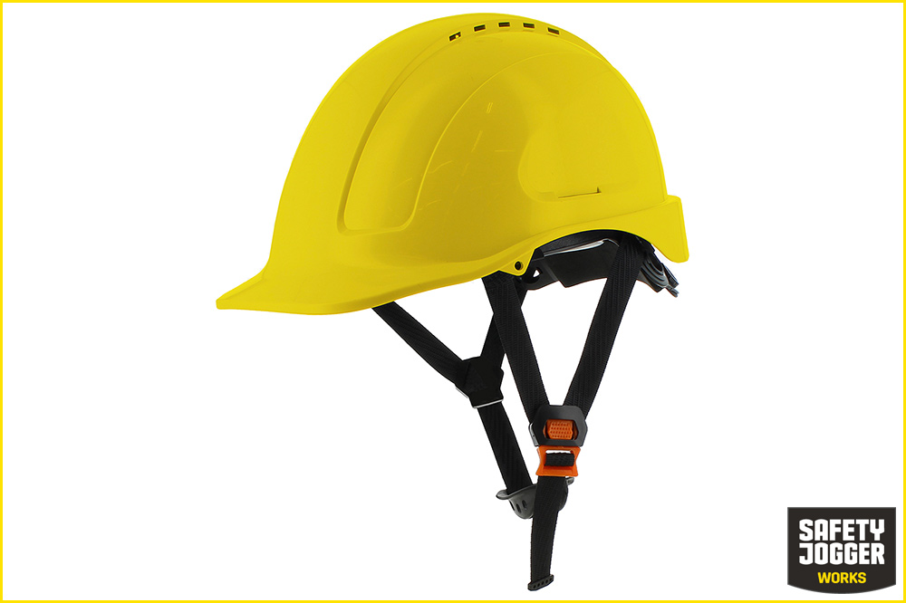 Safety Jogger AJUSCO CHINSTRAP Sicherheitshelm mit Kinnriemen und Einstellrädchen, gelb