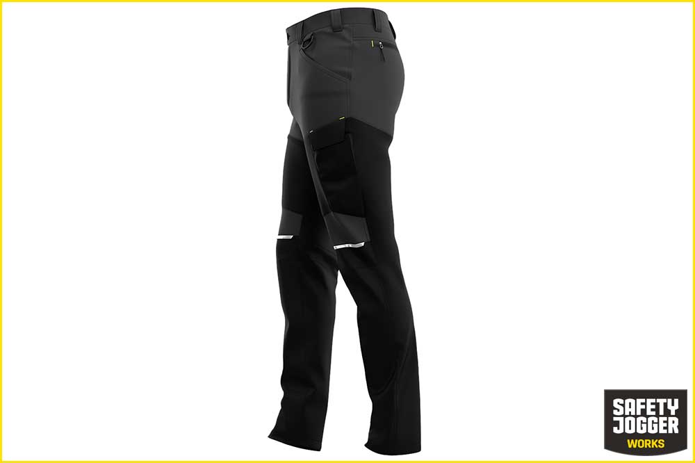 Safety Jogger OAK Cargohose Arbeitshose Herren, grau-schwarz