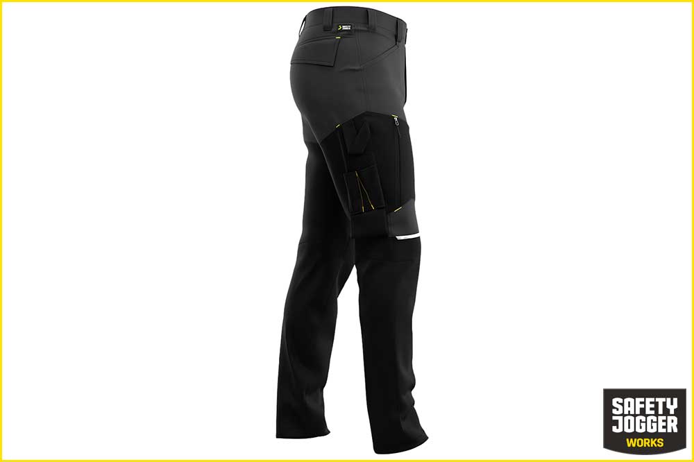 Safety Jogger OAK Cargohose Arbeitshose Herren, grau-schwarz