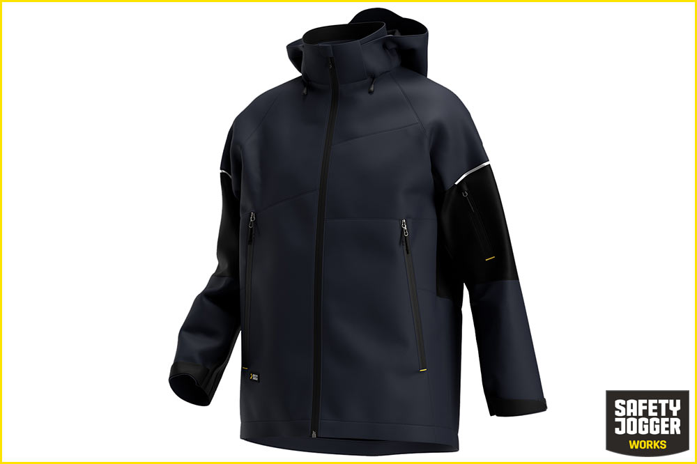 Safety Jogger KASAI Herren-Regenjacke, Marineblau-schwarz