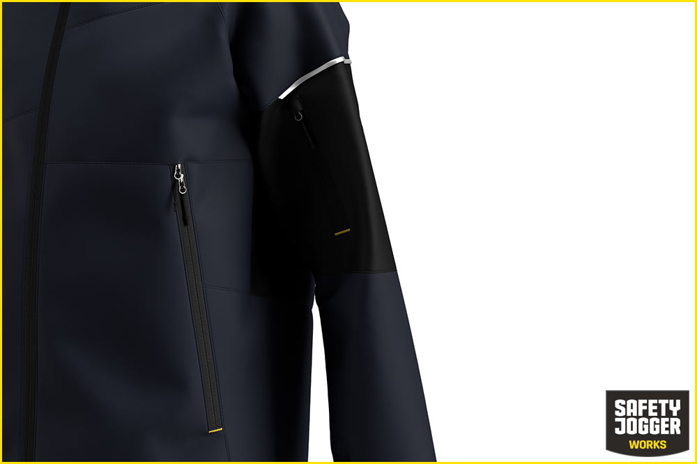 Safety Jogger KASAI Herren-Regenjacke, Marineblau-schwarz – Bild 2