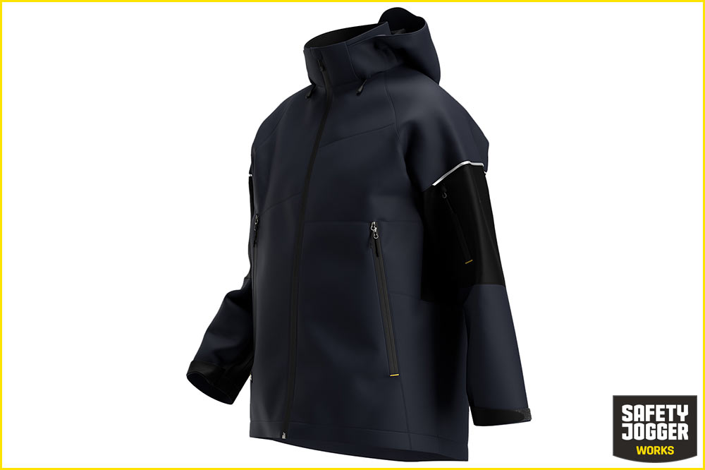 Safety Jogger KASAI Herren-Regenjacke, Marineblau-schwarz – Bild 6