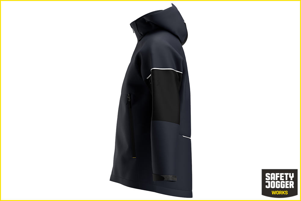 Safety Jogger KASAI Herren-Regenjacke, Marineblau-schwarz – Bild 5