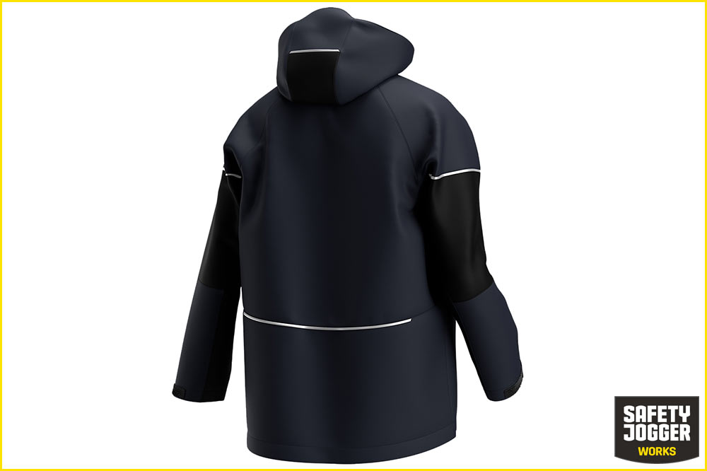 Safety Jogger KASAI Herren-Regenjacke, Marineblau-schwarz – Bild 4