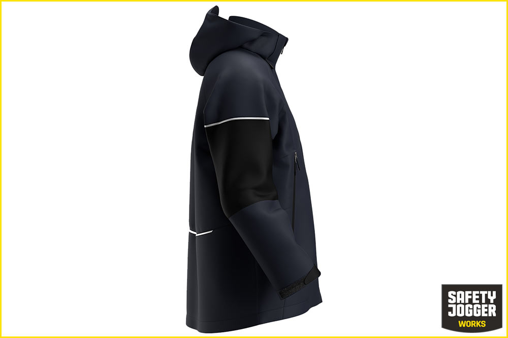 Safety Jogger KASAI Herren-Regenjacke, Marineblau-schwarz – Bild 3