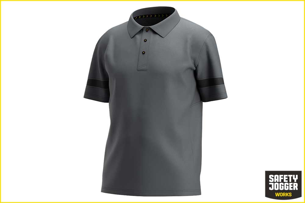 Safety Jogger Kasai Poloshirt Herren, grau-dunkelgrau