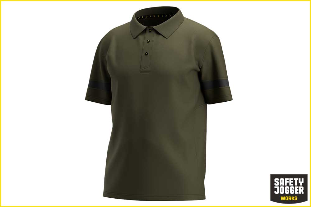 Safety Jogger Kasai Poloshirt Herren, khaki-dunkelgrau