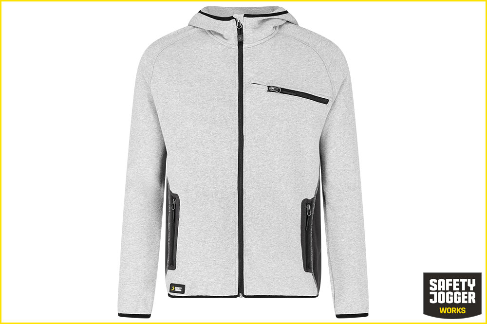 Safety Jogger OAK Hoodie Herren, hellgrau-dunkelgrau