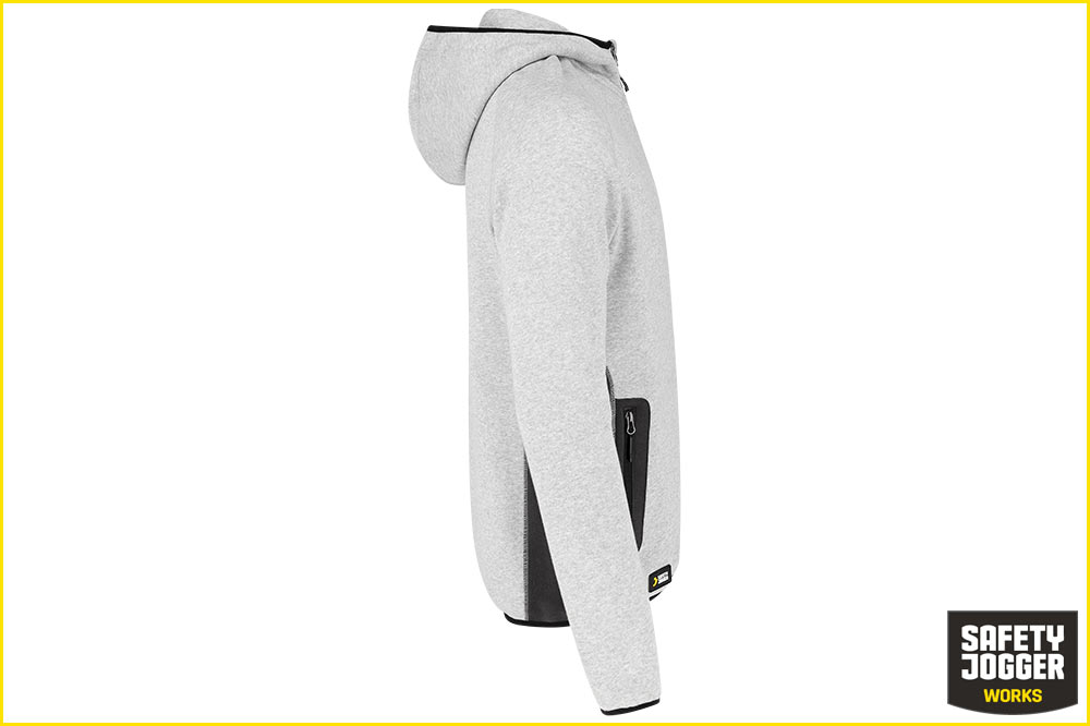 Safety Jogger OAK Hoodie Herren, hellgrau-dunkelgrau