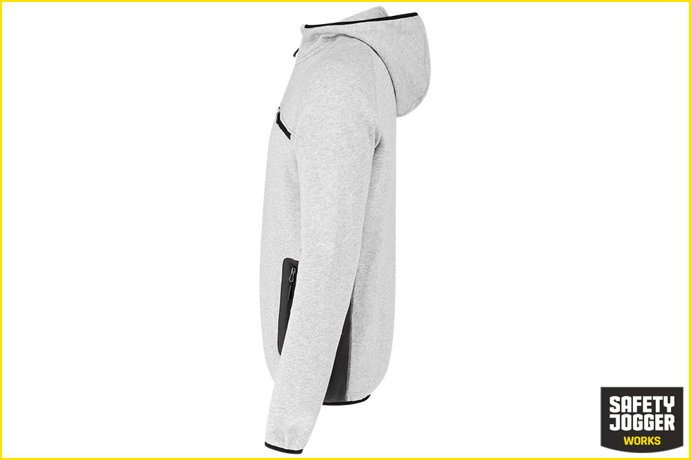 Safety Jogger OAK Hoodie Herren, hellgrau-dunkelgrau