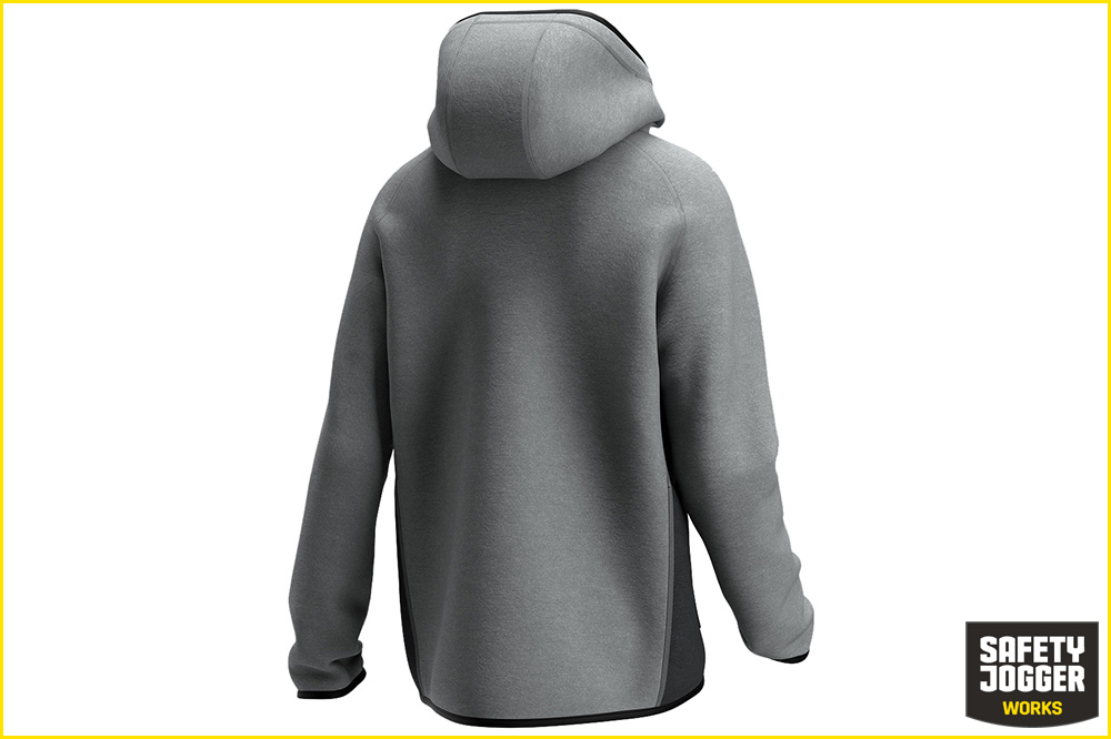 Safety Jogger OAK Hoodie Herren, hellgrau-dunkelgrau