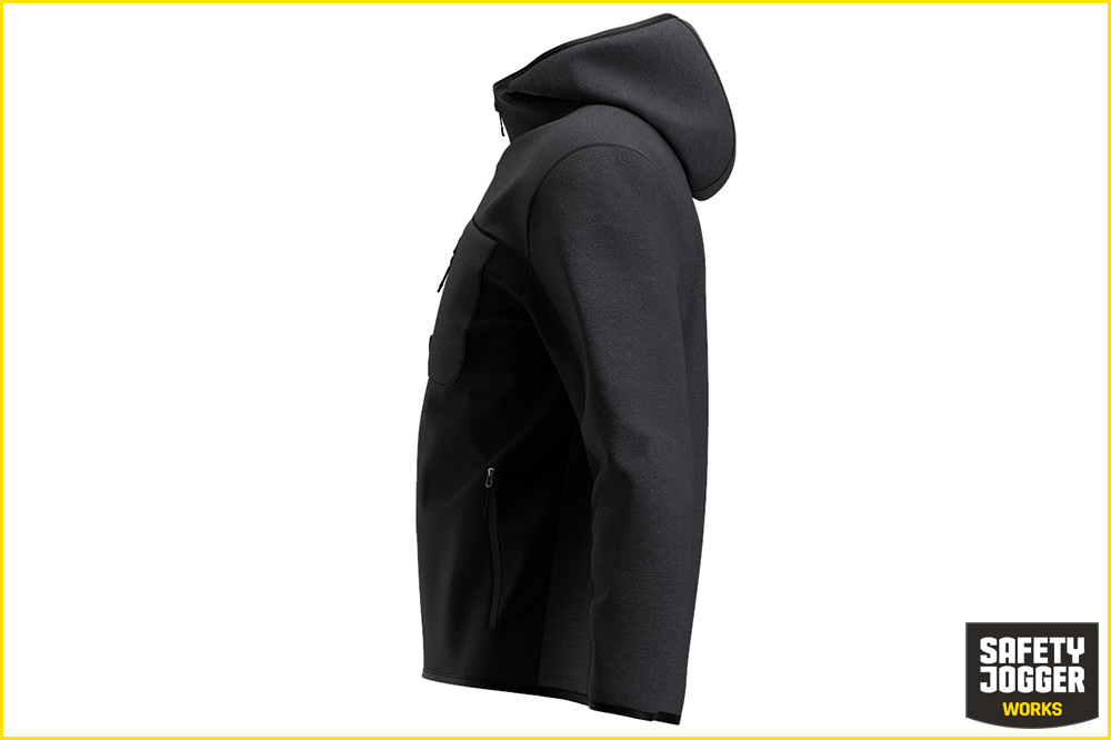 Safety Jogger OAK Hoodie Herren, schwarz-dunkelgrau