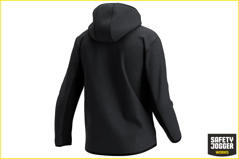 Safety Jogger OAK Hoodie Herren, schwarz-dunkelgrau – Bild 4