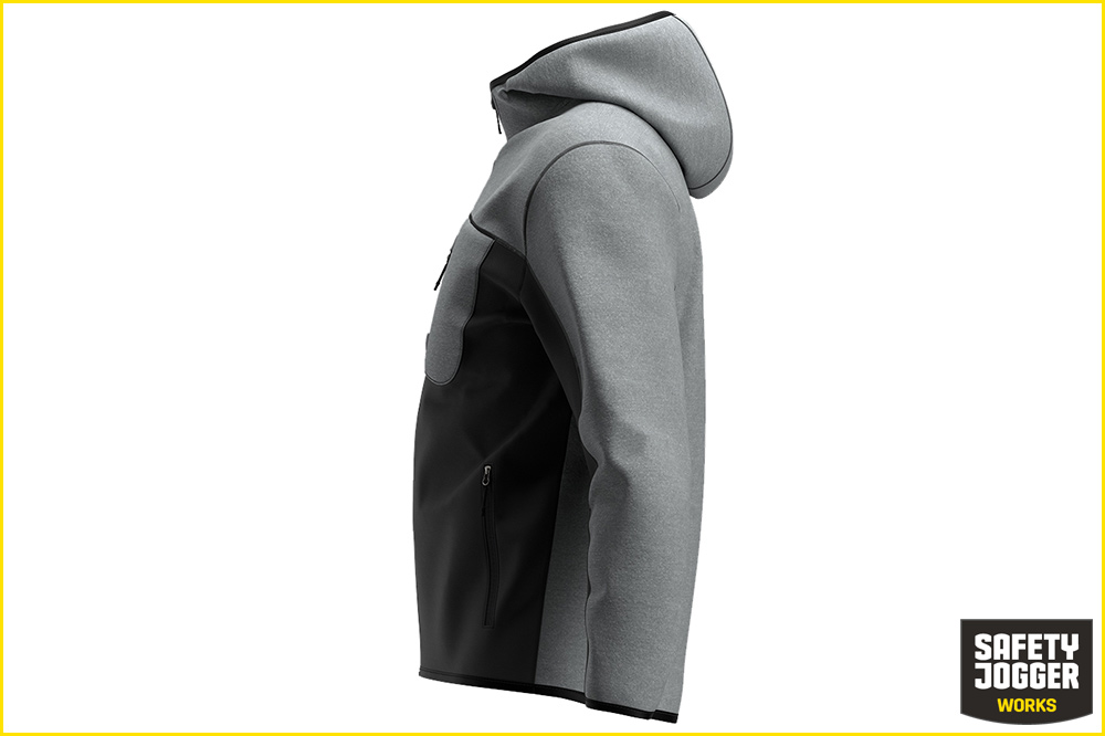 Safety Jogger OAK Hoodie Herren, dunkelgrau-hellgrau