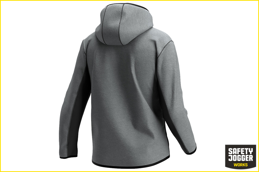Safety Jogger OAK Hoodie Herren, dunkelgrau-hellgrau