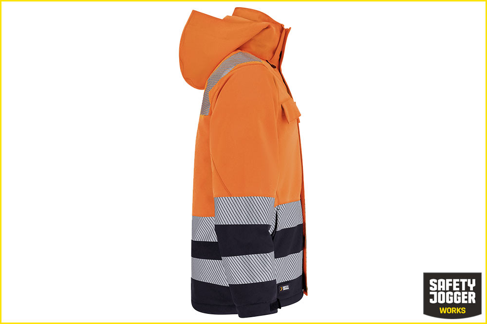 Safety Jogger SCUTI HiVis Herren-Winterjacke, orange-schwarz – Bild 6