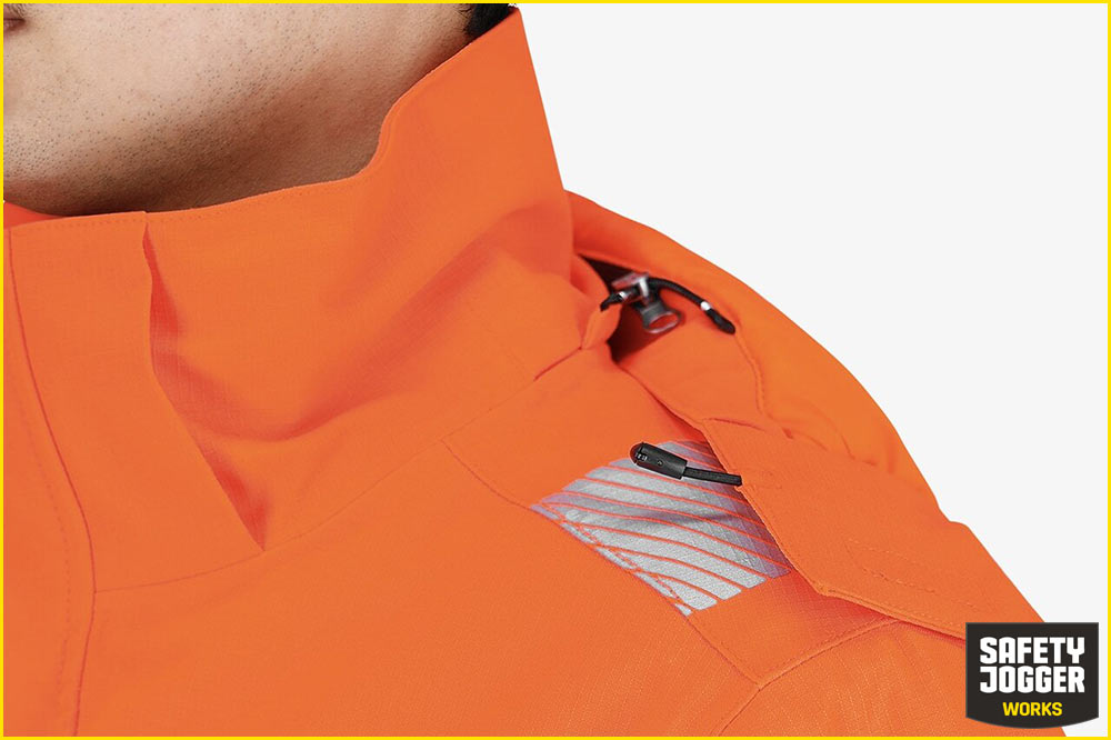 Safety Jogger SCUTI HiVis Herren-Winterjacke, orange-schwarz – Bild 4