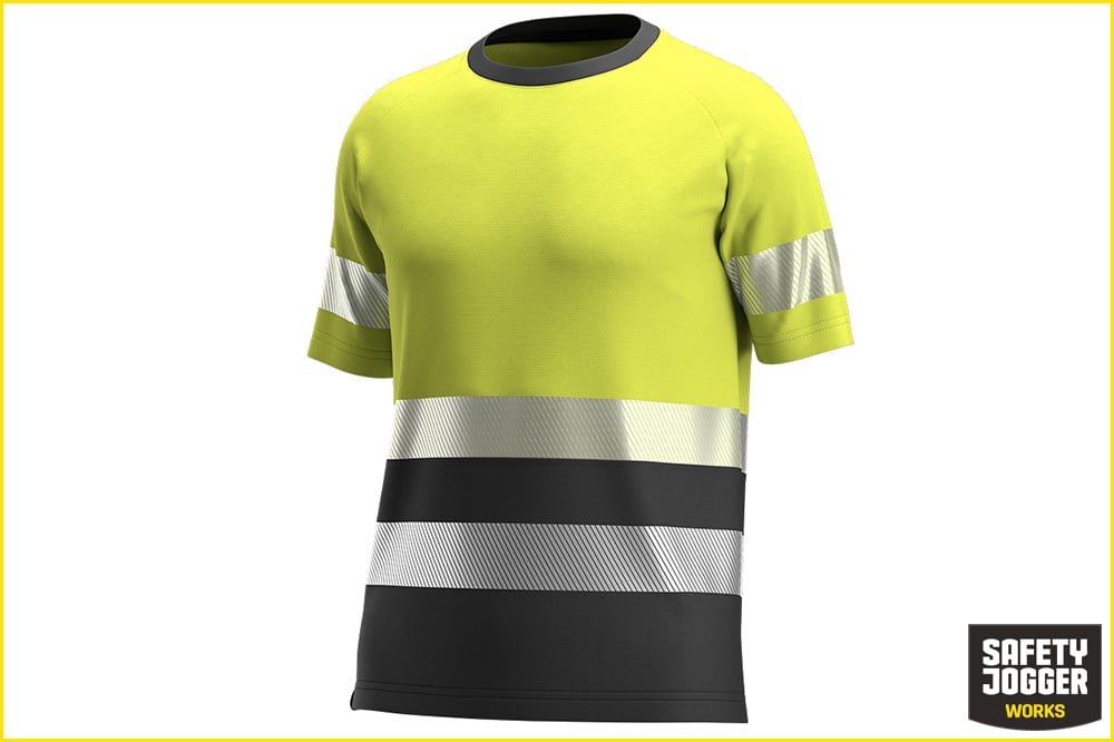 Safety Jogger SCUTI HiVis T-Shirt Herren, gelb-dunkelgrau, Grösse L