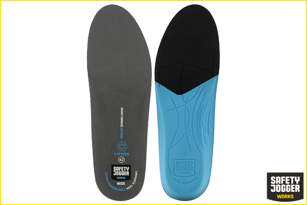 Safety Jogger SJ3FIT-Einlegesohle für Arbeitsschuhe, für breite Füsse