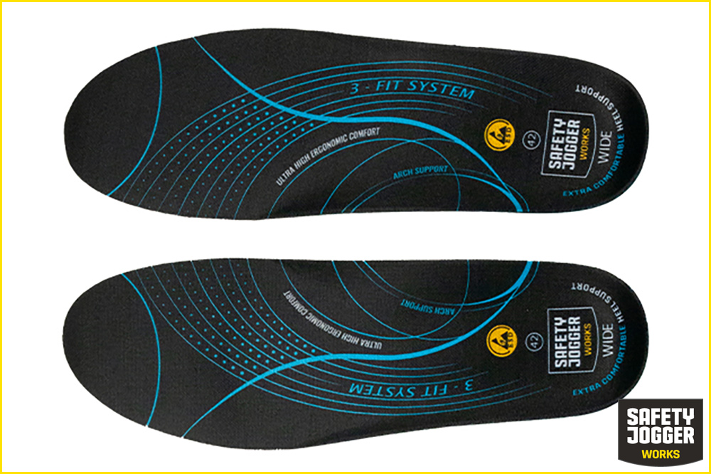 Safety Jogger SJ3FIT-Einlegesohle für Arbeitsschuhe, für breite Füsse – Bild 3