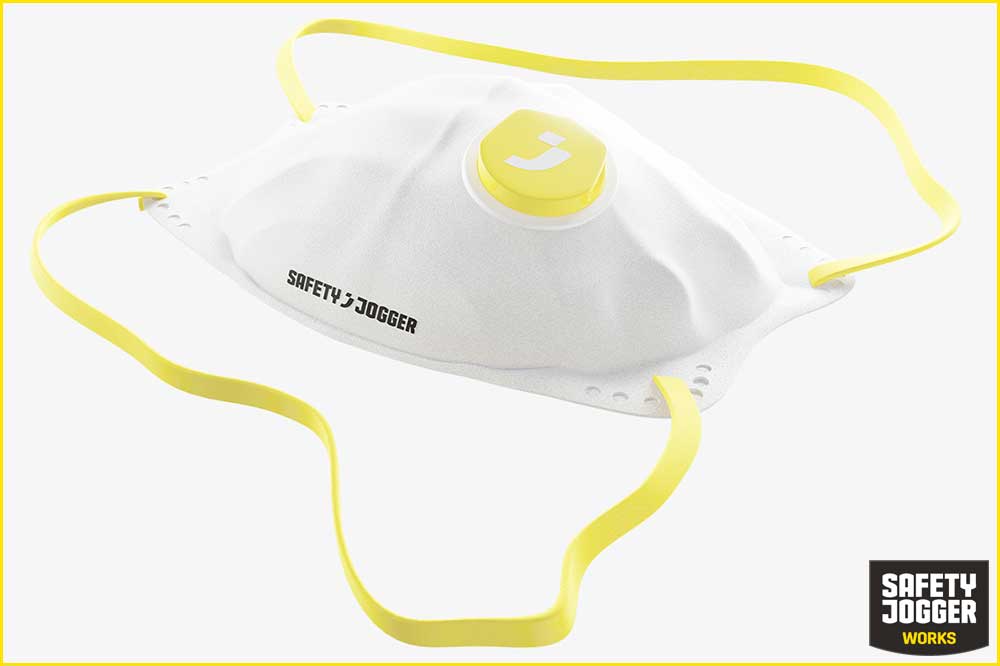 Safety Jogger STORA V P2 FFP2-Maske mit Ventil, weiss - 10 Stück in Box – Bild 2