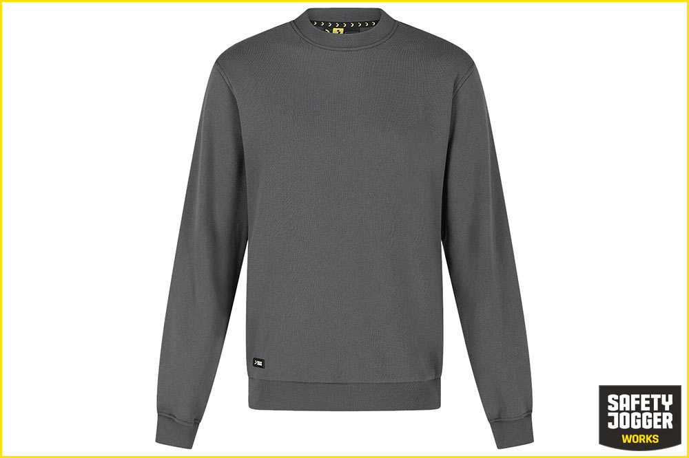 Safety Jogger TANO Pullover mit Rundhalsausschnitt, Unisex, dunkelgrau