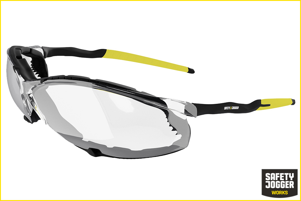 Safety Jogger TSAVO Anti-Beschlag-Schutzbrille mit herausnehmbarer Schaumstoffpolsterung, klar