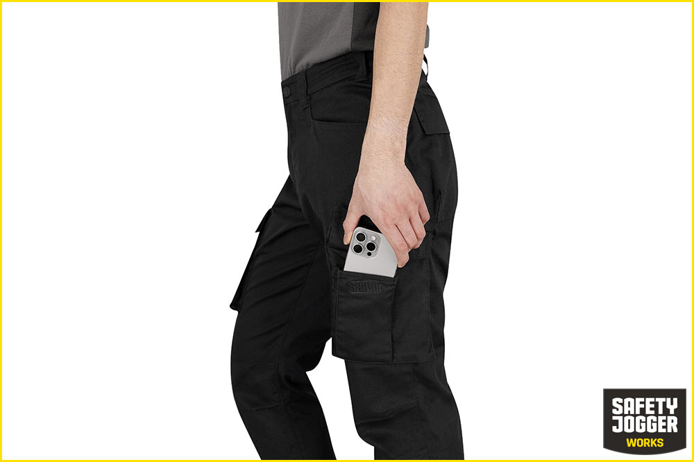 Safety Jogger Tirso-Hose Funktionelle Arbeitshose Freizeithose mit Komfortstretch, schwarz