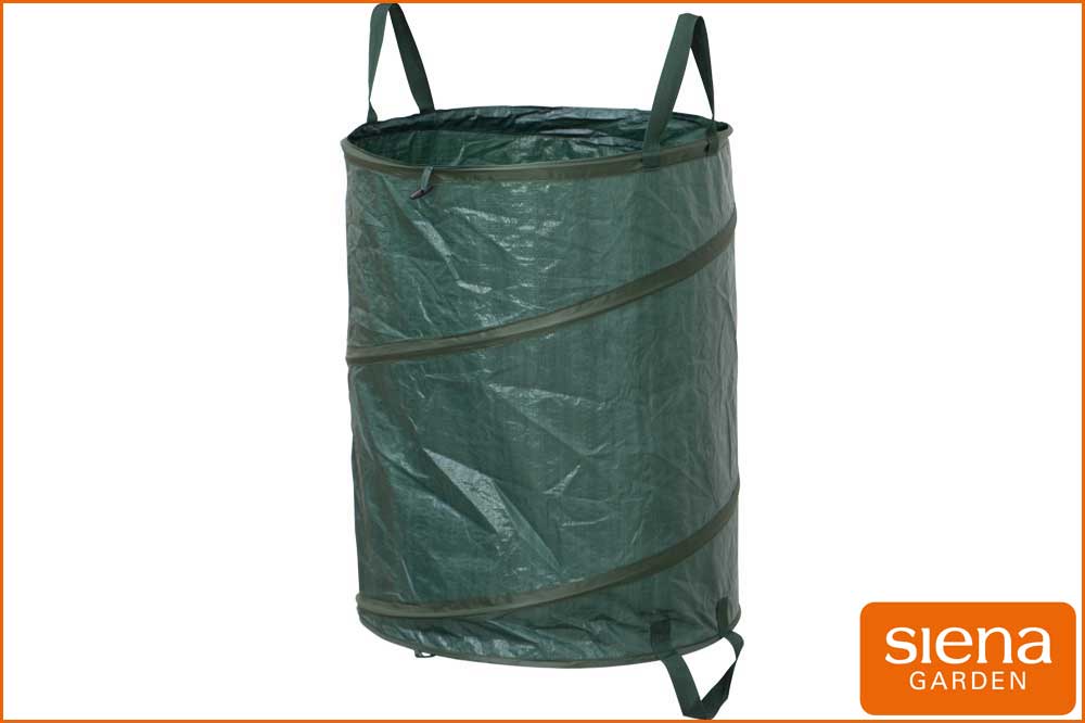 Siena Garden 311397 Gartensack mit Springrahmen, grün, 168 Liter