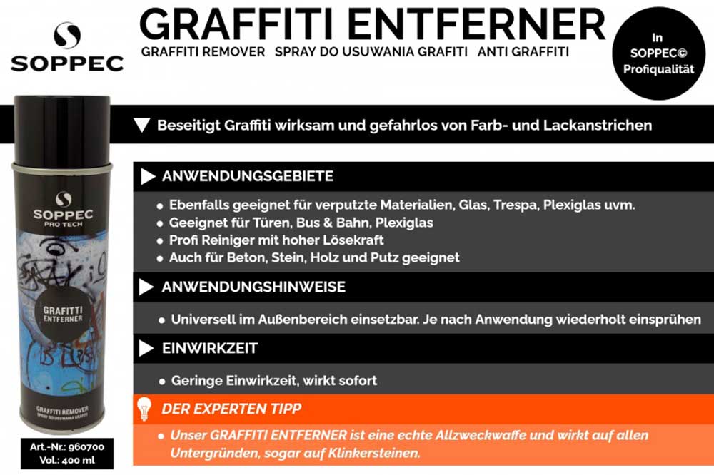Soppec Graffiti Entferner, 500 ml – Bild 2