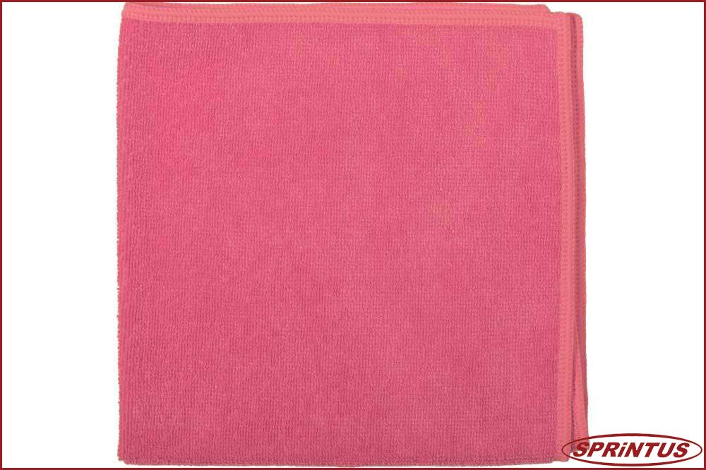 Sprintus 301241 Mikrofasertuch Rainbow PRO, 40 x 40 cm, rot - 5 Stück