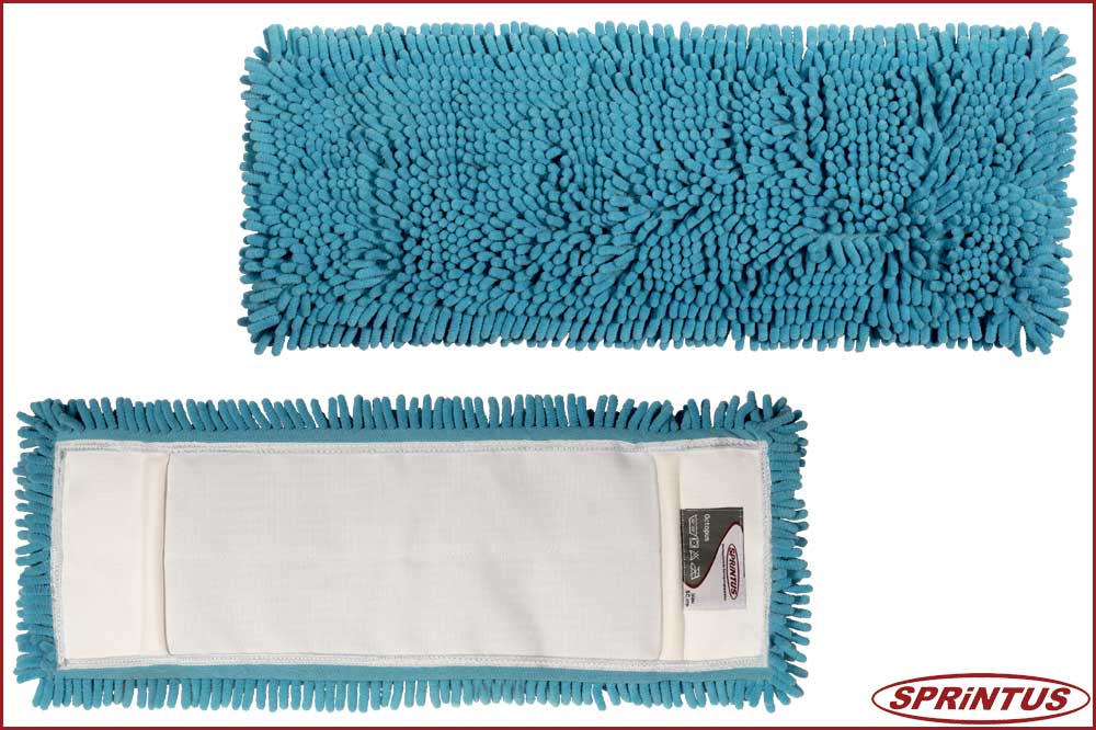 Sprintus 302013 Chenille-Taschenmopp Octopus blau, 50 cm