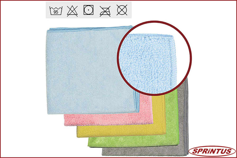 Sprintus 301235 Mikrofasertuch Rainbow, 40 x 40 cm, blau - 5 Stück – Bild 2