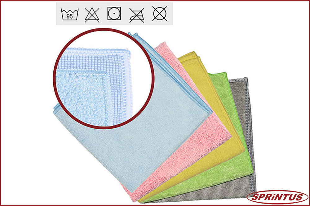 Sprintus 301240 Mikrofasertuch Rainbow PRO, 40 x 40 cm, blau - 5 Stück – Bild 2