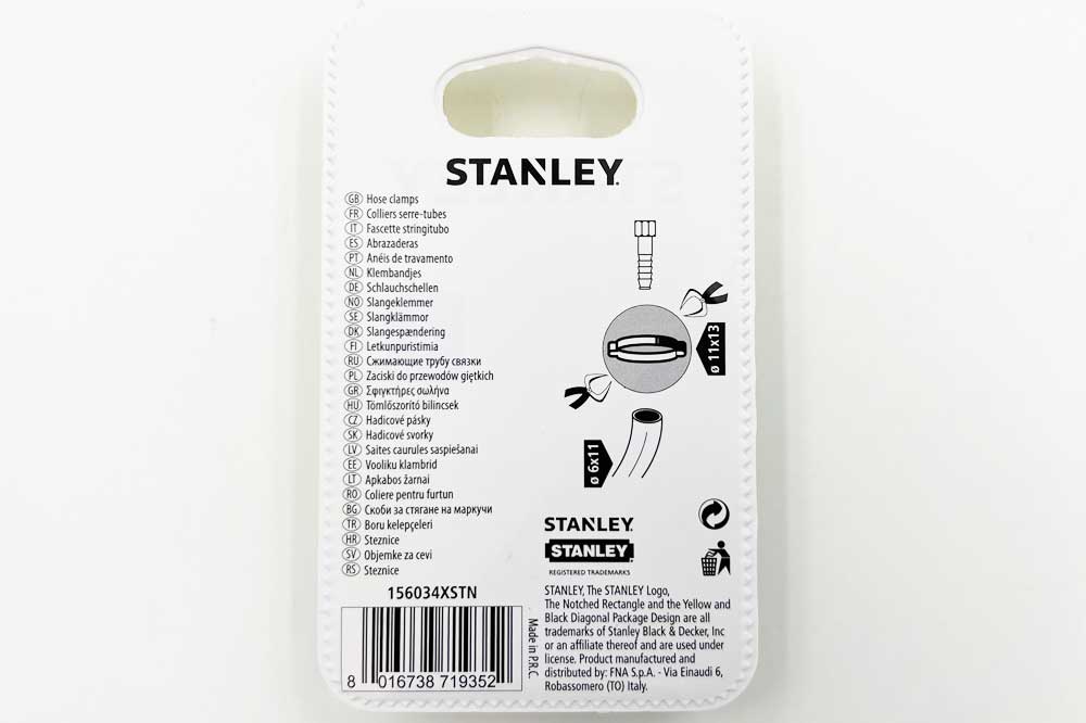 Stanley Zwei-Ohr-Schlauchklemme ø 11 mm, 6 Stück – Bild 2